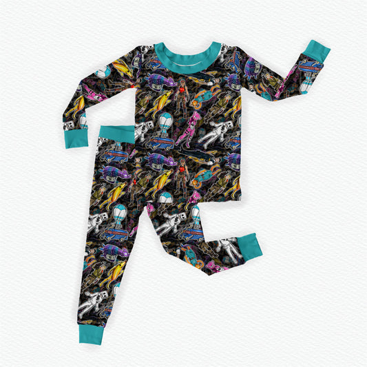 Cranking 90s Bamboo Long Sleeve Two Piece Pajama Set