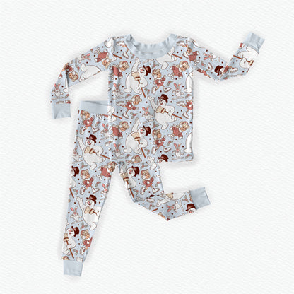 He's A Jolly, Happy Soul Bamboo Long Sleeve Two Piece Pajama Set