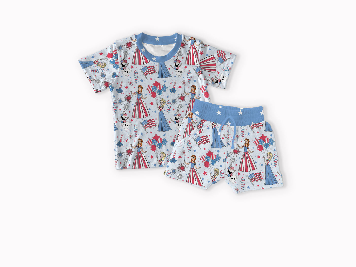 Happy Snowman Bamboo T-shirt & Shorts Set