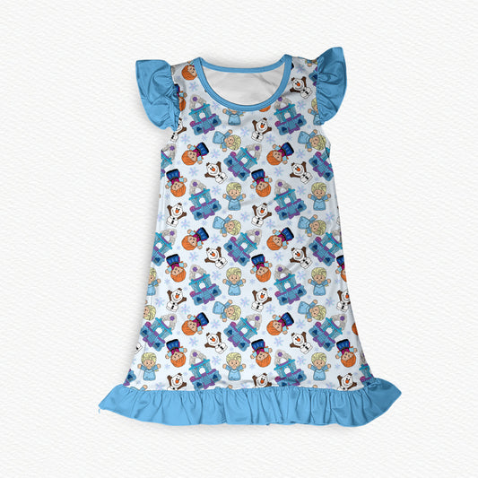 Worth Melting For Tiny People Flutter Sleeve Bamboo Short Sleeve Nightgown