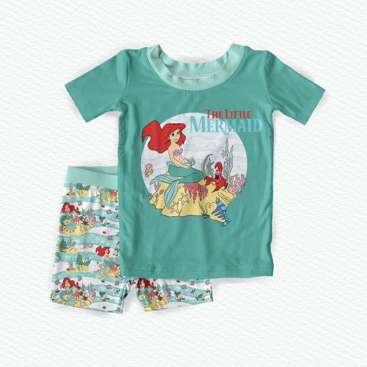 The Little Mermaid Bamboo Short Sleeve & Shorts Two Piece Pajama Set