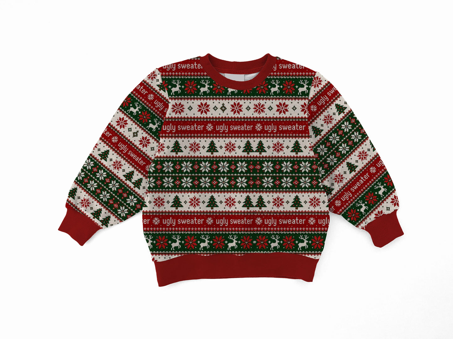 Santa's Sweater Bamboo Adult French Terry Crewneck Pullover