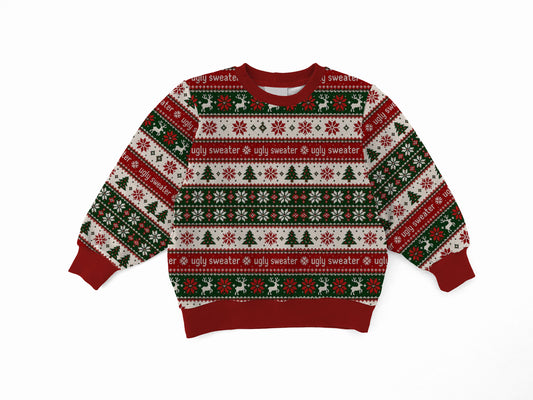 Santa's Sweater Bamboo Adult French Terry Crewneck Pullover