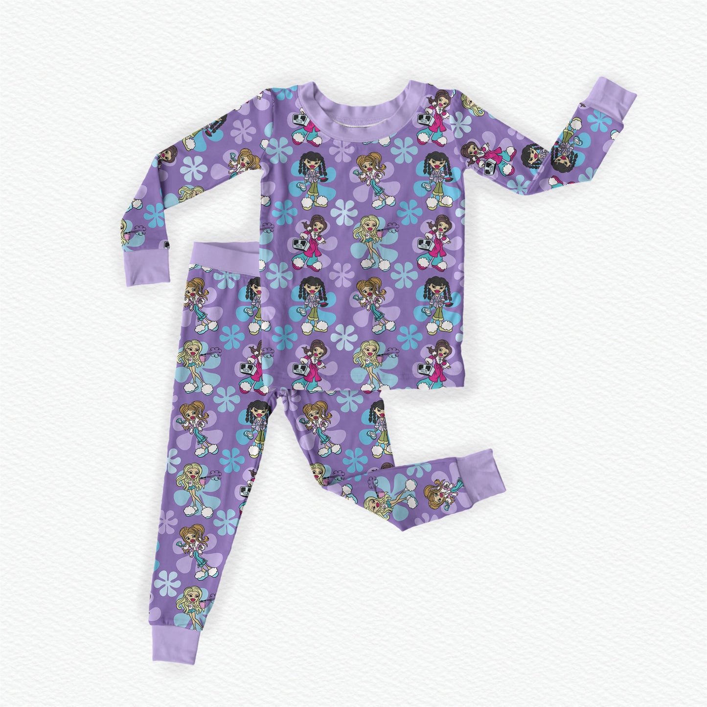 Bratz Bamboo Long Sleeve Two Piece Pajama Set