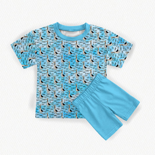 DAD! DAD! DAD! Bamboo Oversized Tee & Biker Shorts