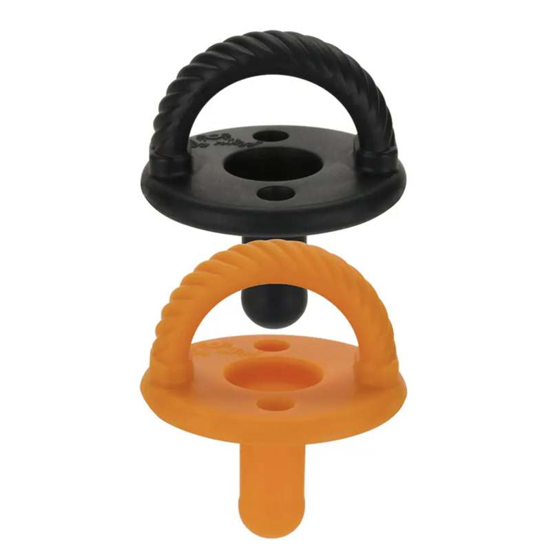 Itzy Ritzy - Sweetie Soother Pacifier 2 Pack - Pumpkin And Midnight