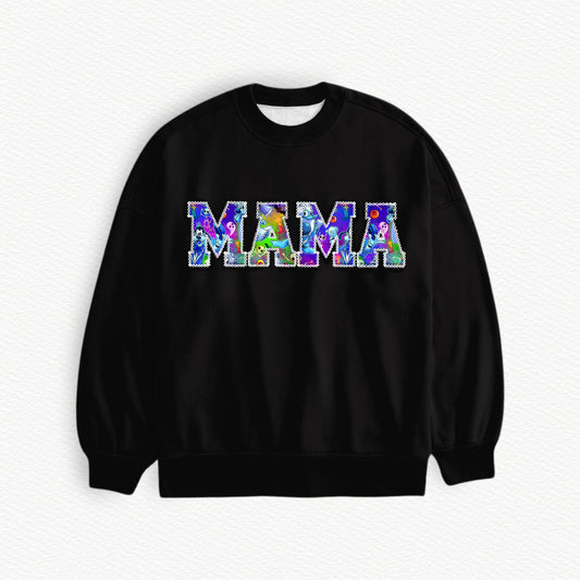 Haunted Mansion MAMA Embroidered French Terry Bamboo Spandex Adult Sweatshirt
