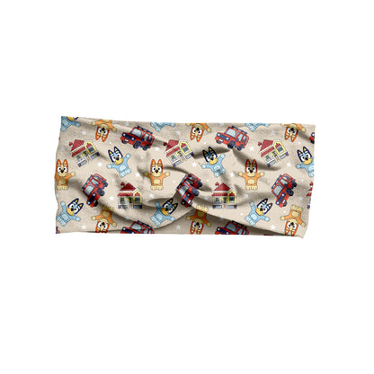 Blue Heelers Tiny People Bamboo Adult Headband