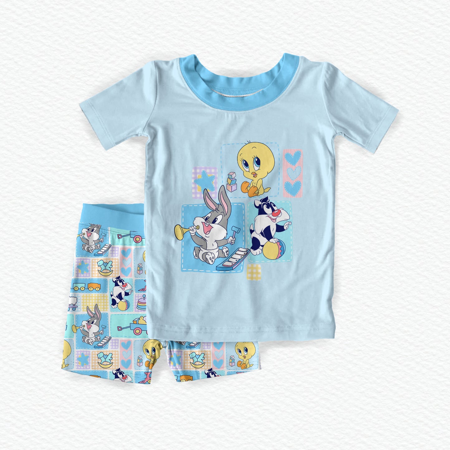 Looney Tunes Bamboo Short Sleeve & Shorts Two Piece Pajama Set
