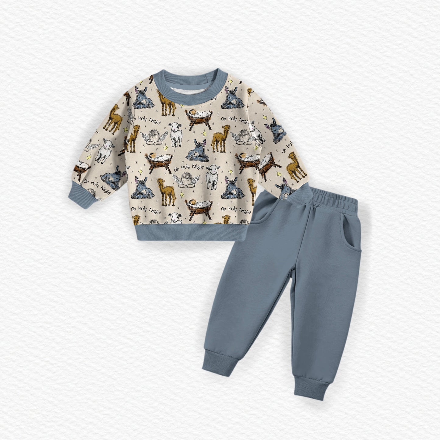 Oh Holy Night Bamboo Crewneck & Jogger Set