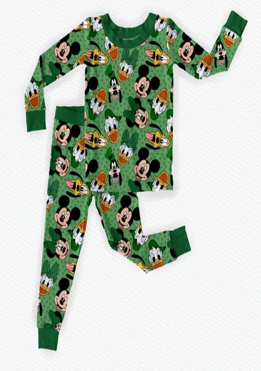 St. Patricks Day Fab Five Bamboo Long Sleeve Two Piece Pajama Set