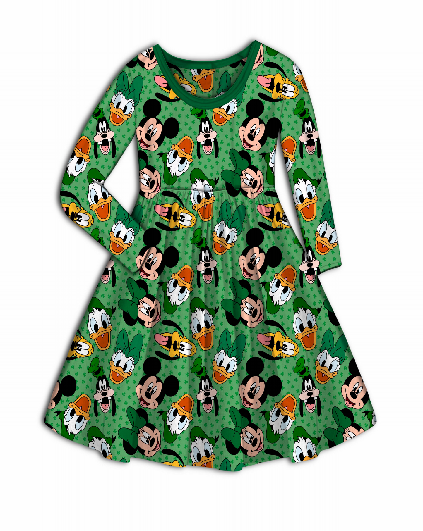 St. Patricks Day Fab Five Bamboo Long Sleeve Dress