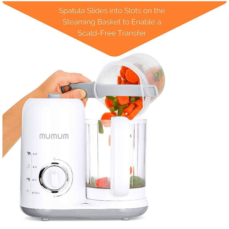 Mumum Baby 4in1 Baby Food Maker Defrost Steam Cook & Blend with Built in Timer