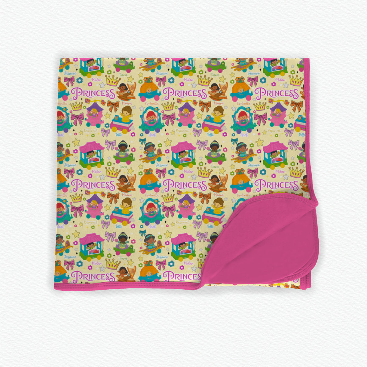 Princess Playdate 47x47 Double Layered Bamboo Blanket