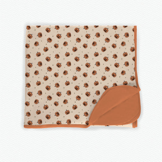 Jack-O-Lantern Bamboo Blanket