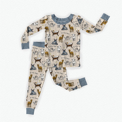 Oh Holy Night Bamboo Long Sleeve Two Piece Pajama Set