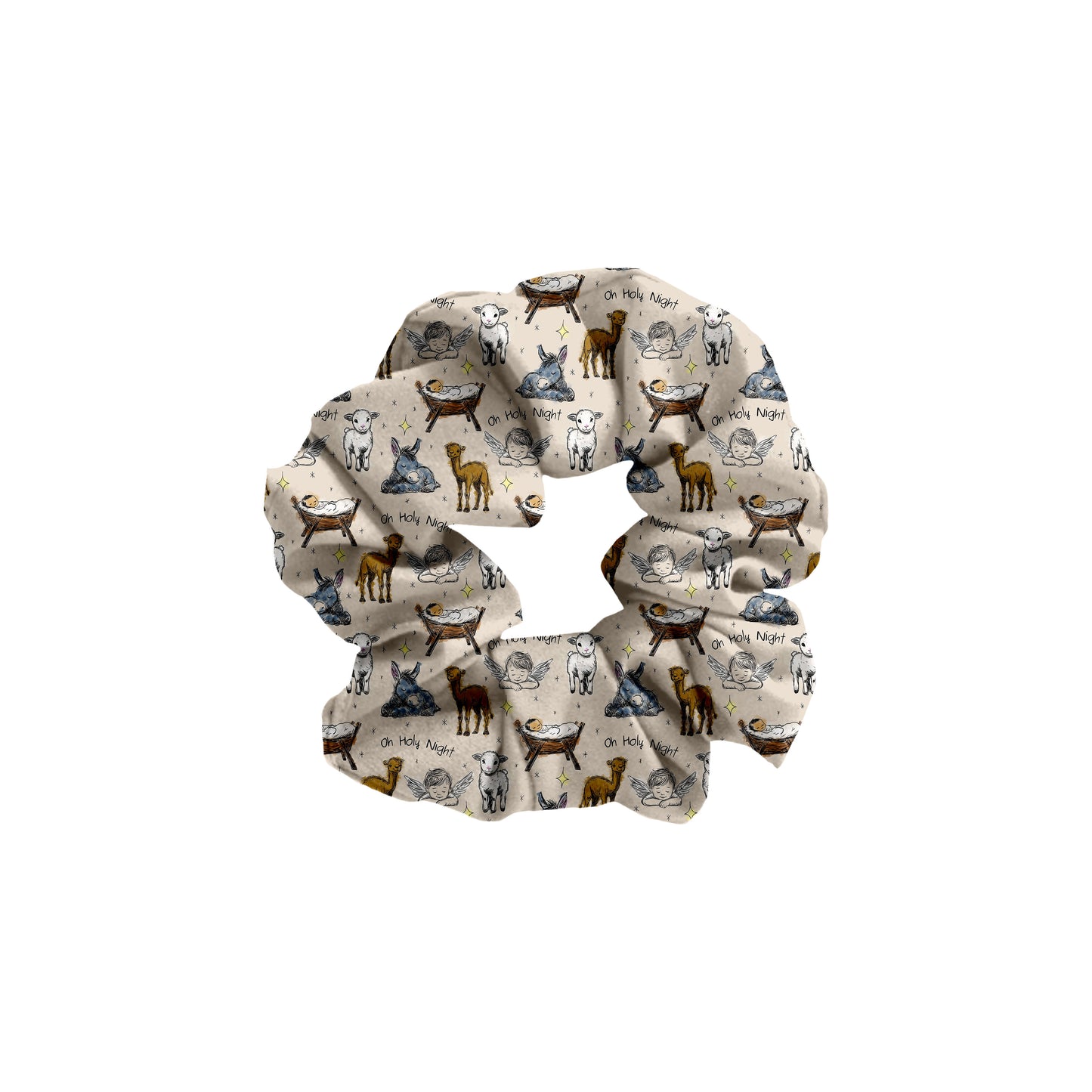 Oh Holy Night Bamboo Scrunchie