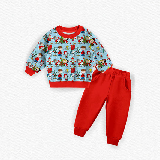 Snoopy Claus Bamboo Crewneck & Jogger Set