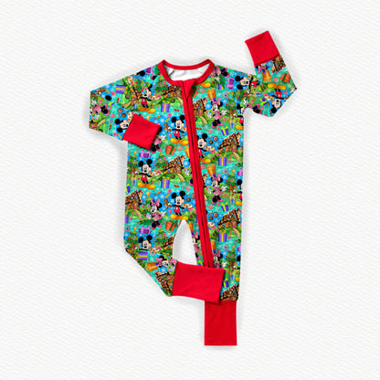 Candy Cane Lane Bamboo Zippy Pajamas