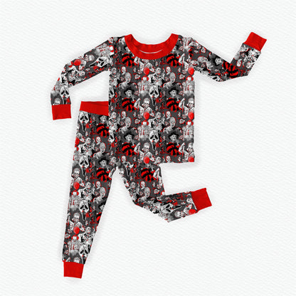 Monochrome Killers Bamboo Long Sleeve Two Piece Pajama Set