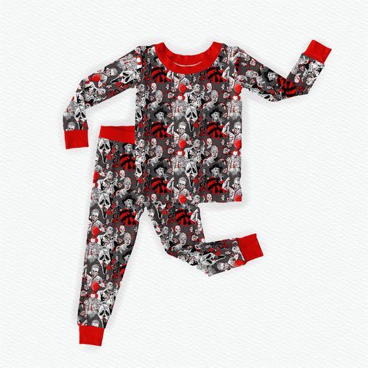 Monochrome Killers Bamboo Long Sleeve Two Piece Pajama Set