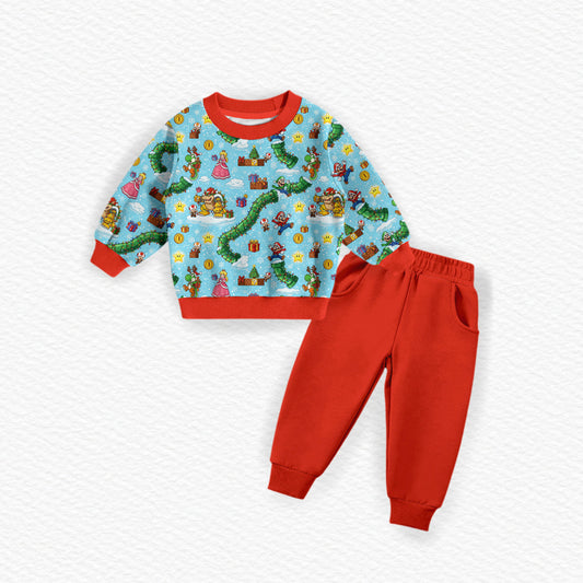 Mario's Christmas Carol Bamboo Crewneck & Jogger Set