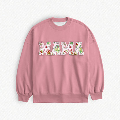 Lou Who MAMA Embroidered Lightweight Bamboo Spandex Adult Sweatshirt