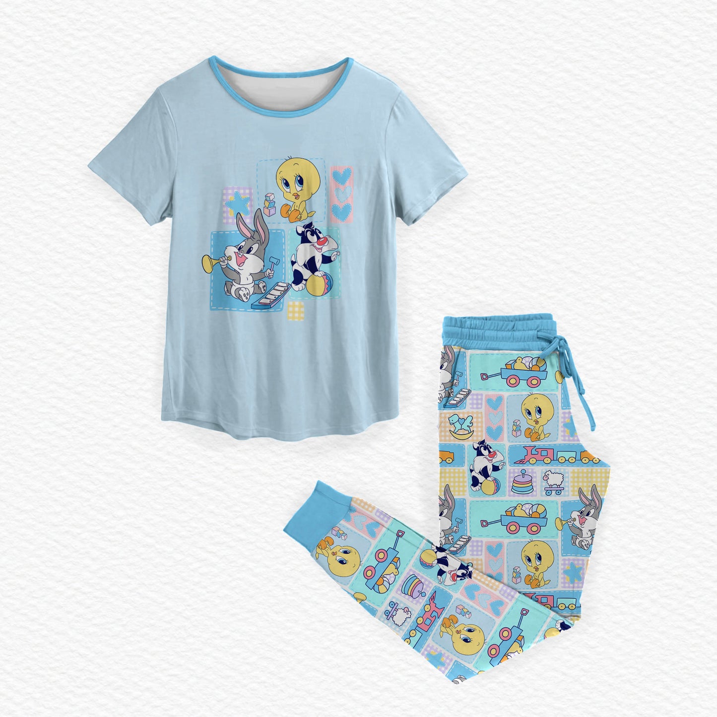 Looney Tunes Bamboo Adult Jogger Style Sleep Set