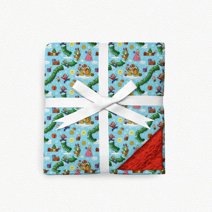 Mario's Christmas Carol Fur Backed Bamboo Blanket