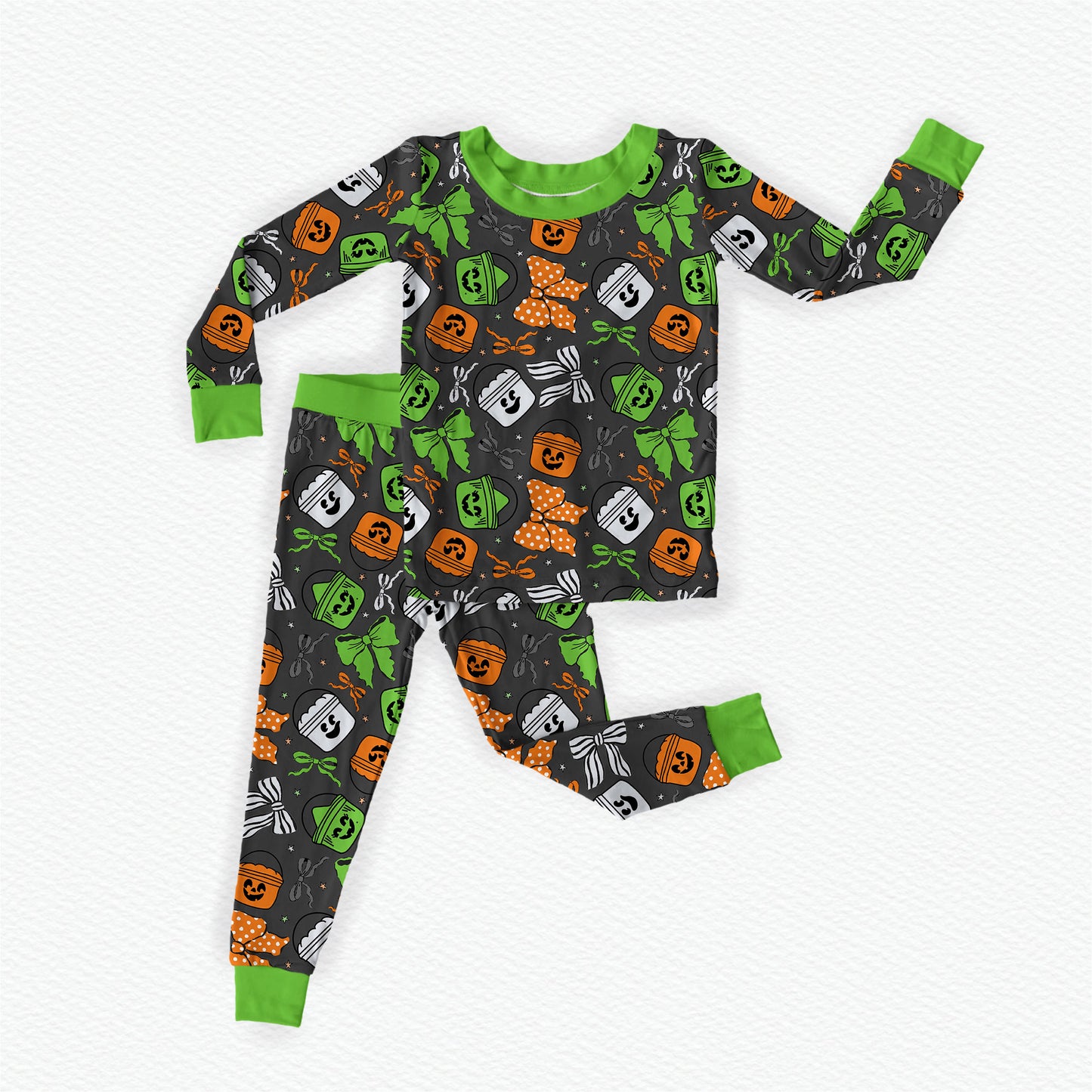 Ghostly Girlies Bamboo Long Sleeve Two Piece Pajama Set