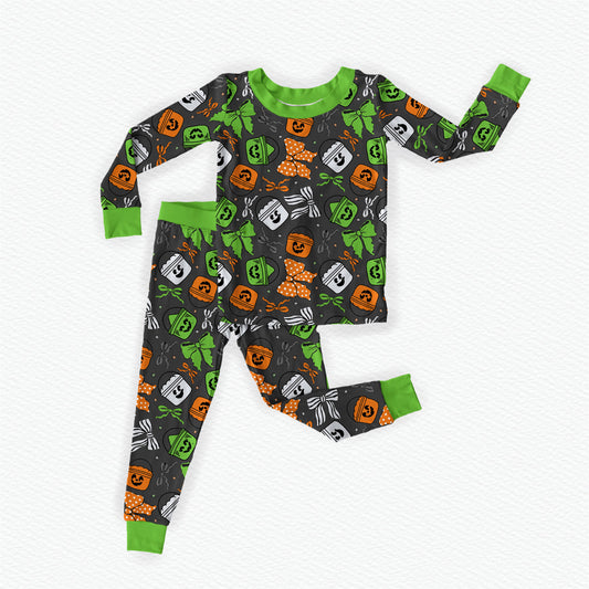Ghostly Girlies Bamboo Long Sleeve Two Piece Pajama Set