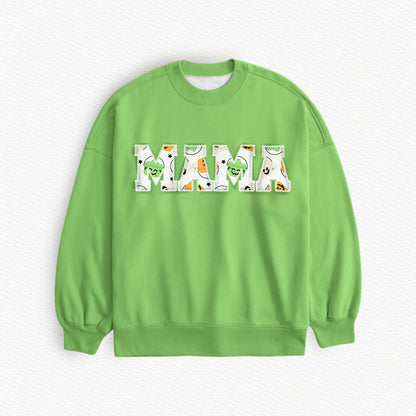 McBoo MAMA Embroidered Lightweight Bamboo Spandex Adult Sweatshirt