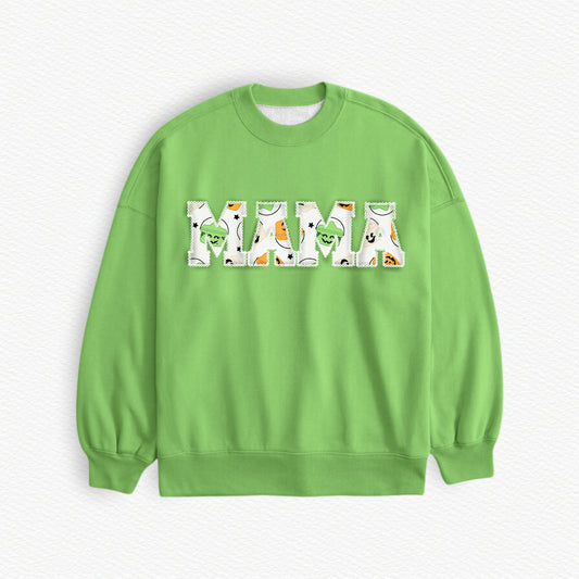 McBoo MAMA Embroidered Lightweight Bamboo Spandex Adult Sweatshirt