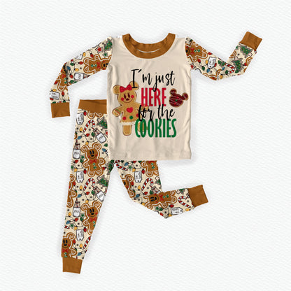 Milk & Cookies Graphic Bamboo Long Sleeve Two Piece Pajama Set