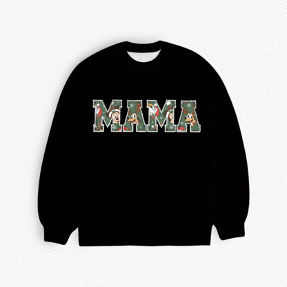 Christmas At Walt's MAMA Embroidered French Terry Bamboo Adult Sweatshirt