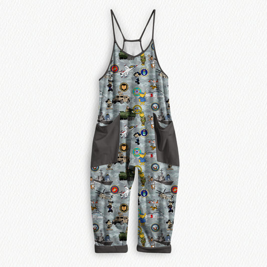 Military Family Bamboo Youth Cozy Tank Romper