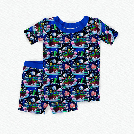 #MiningIsLife Bamboo Short Sleeve & Shorts Two Piece Pajama Set