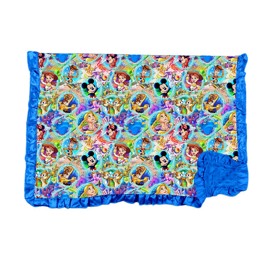 Bubble Magic Bamboo Minky Dot Toddler Blanket With Ruffle
