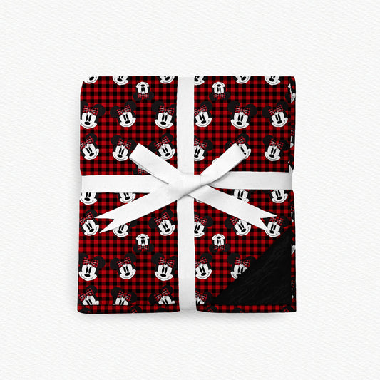 Holiday Minnie Fur Backed Bamboo Blanket