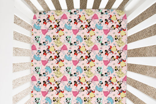 Mouse Fairytale Jersey Crib Sheet