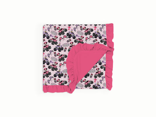 Bows & Burnouts Ruffle Bamboo Blanket