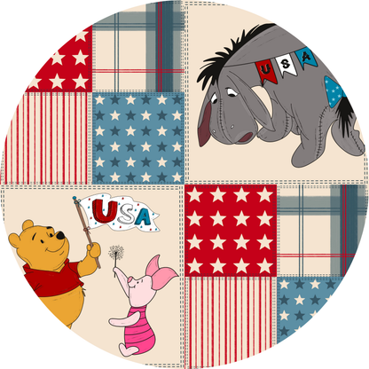 Red White & Pooh Bamboo Pocket Tee & Shorts Set
