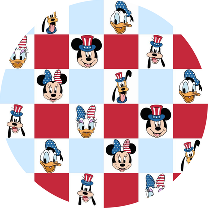 Checkered Disney 4th Bamboo Shortie
