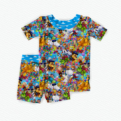 Macy's Thanksgiving Parade Bamboo Short Sleeve & Shorts Two Piece Pajama Set