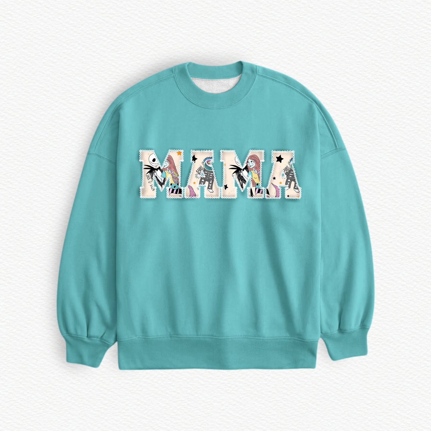 This Is Halloween! MAMA Embroidered Lightweight Bamboo Spandex Adult Sweatshirt