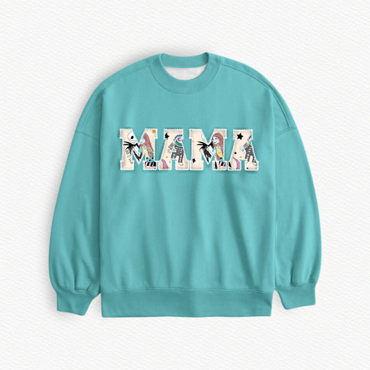 This Is Halloween! MAMA Embroidered Lightweight Bamboo Spandex Adult Sweatshirt