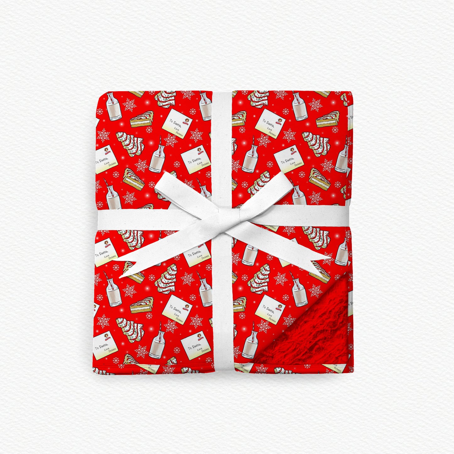 Christmas Tree Cakes Fur Backed Bamboo Blanket