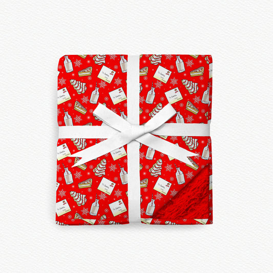 Christmas Tree Cakes Fur Backed Bamboo Blanket