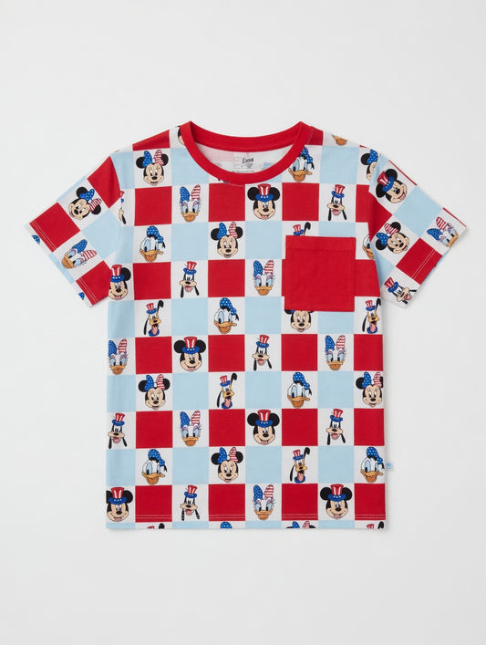 Checkered A Disney 4th Adult Bamboo Pocket Tee