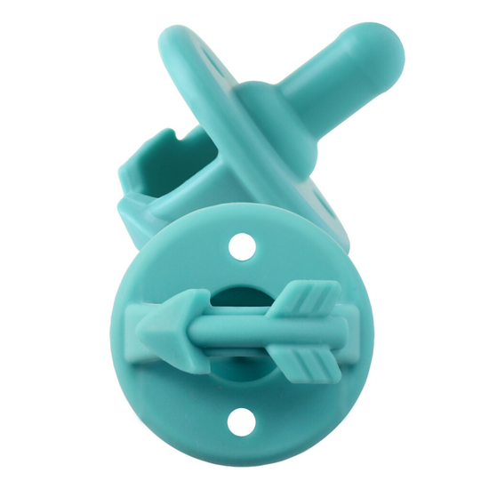 Itzy Ritzy Sweetie Soothers Peacock Blue Arrows